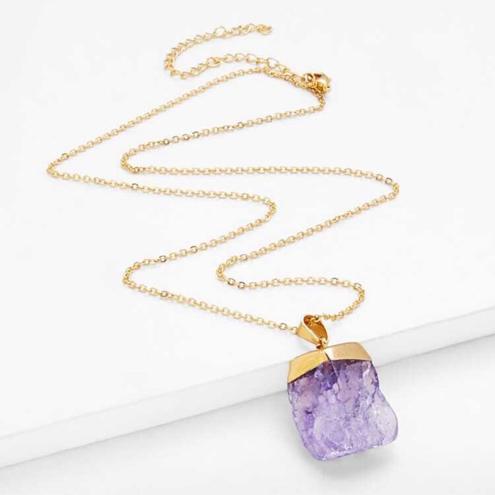 New purple crystal necklace